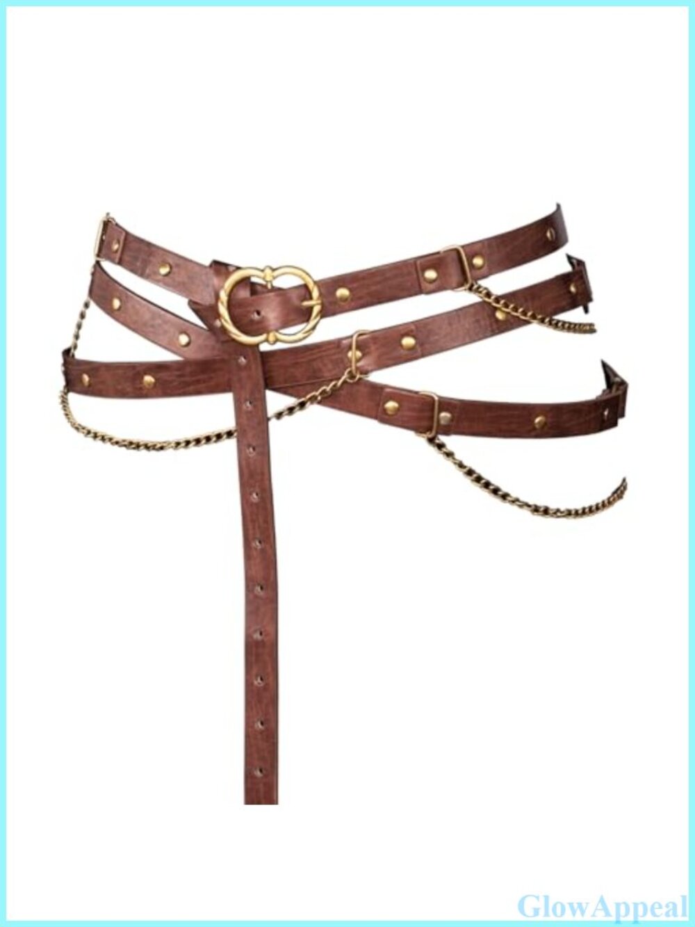 Medieval Pirate Chain Belt Faux Leather Renaissance Cosplay Accessory